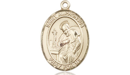 14kt Gold Saint Alphonsus Medal