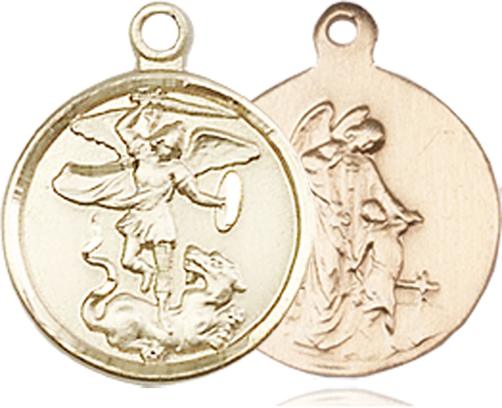 14kt Gold Saint Michael the Archangel Medal