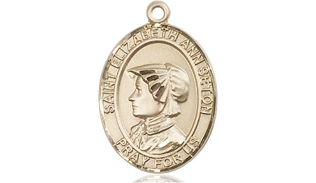 14kt Gold Saint Elizabeth Ann Seton Medal