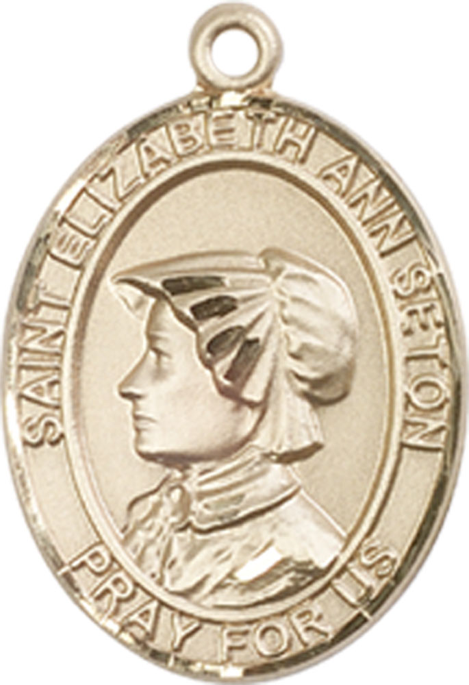 14kt Gold Saint Elizabeth Ann Seton Medal