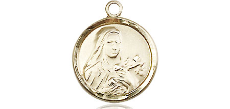 14kt Gold Saint Theresa Medal