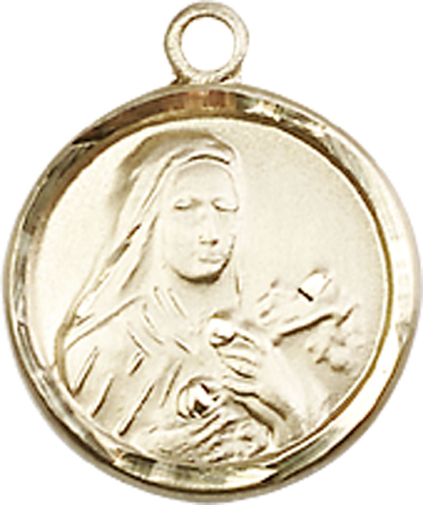 14kt Gold Saint Theresa Medal