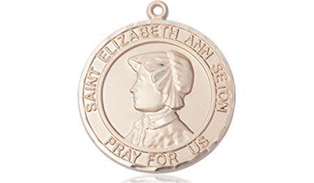 14kt Gold Saint Elizabeth Ann Seton Medal