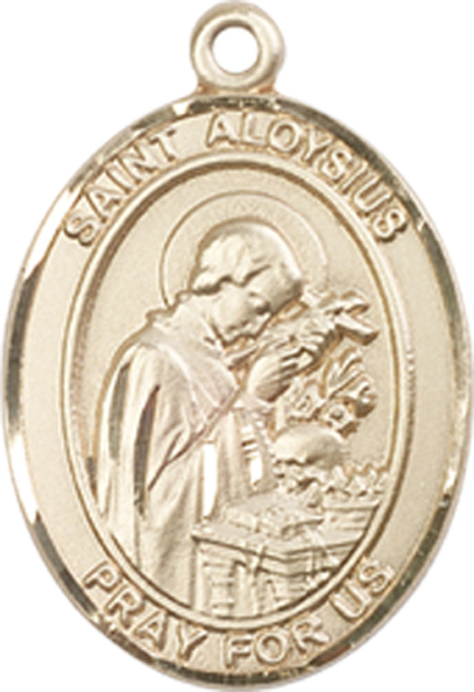 14kt Gold Saint Aloysius Gonzaga Medal