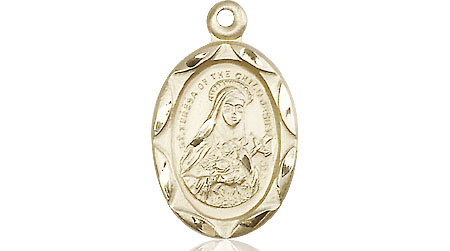 14kt Gold Saint Theresa Medal