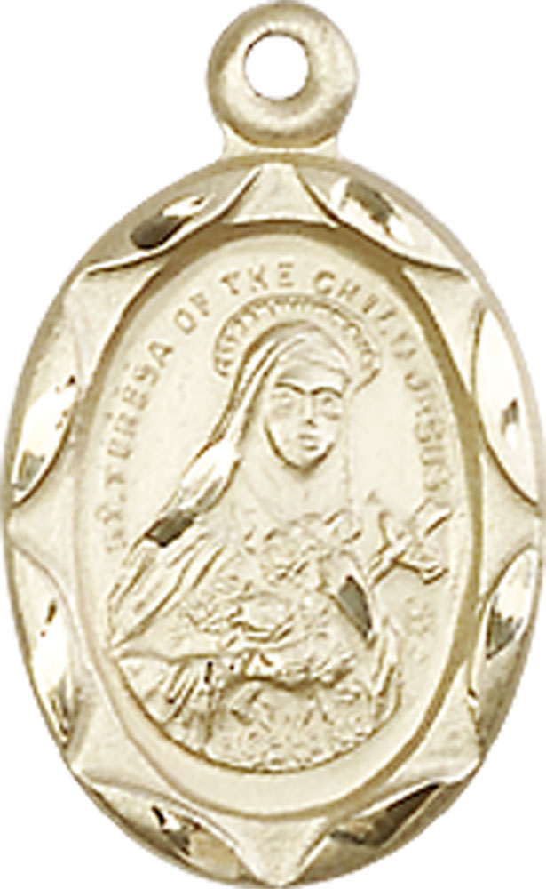 14kt Gold Saint Theresa Medal