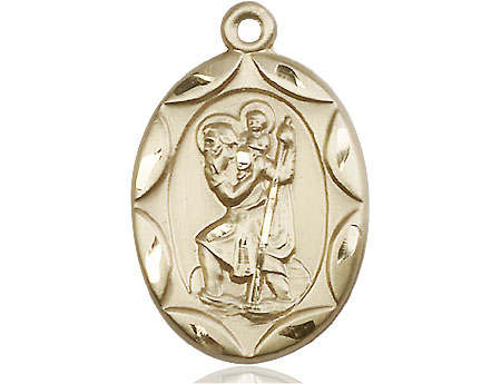 14kt Gold Saint Christopher Medal