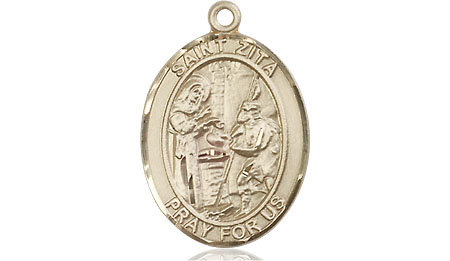 14kt Gold Saint Zita Medal