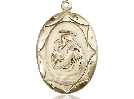 14kt Gold Saint Anthony Medal