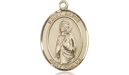 14kt Gold Saint Alice Medal