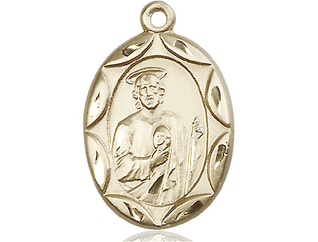 14kt Gold Saint Jude Medal