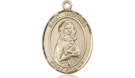 14kt Gold Saint Victoria Medal