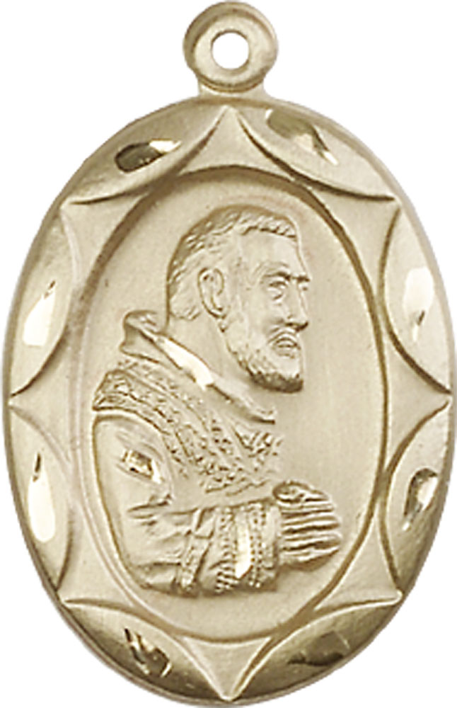 14kt Gold Saint Pio of Pietrelcina Medal