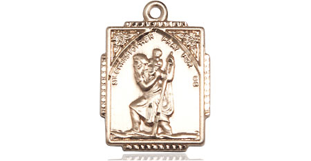 14kt Gold Saint Christopher Medal