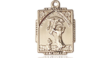 14kt Gold Saint Francis of Assisi Medal