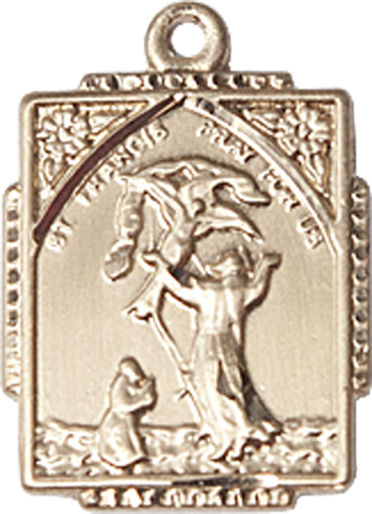 14kt Gold Saint Francis of Assisi Medal