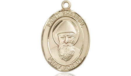 14kt Gold Saint Sharbel Medal