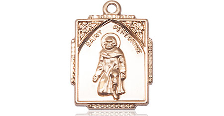 14kt Gold Saint Peregrine Medal