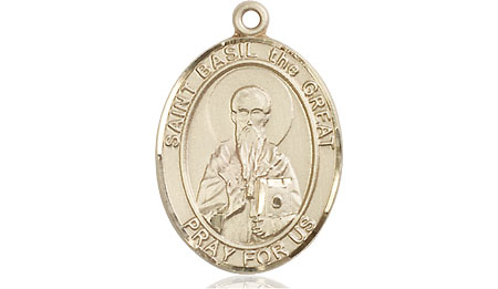 14kt Gold Saint Basil the Great Medal