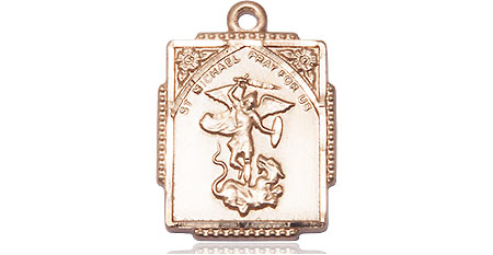 14kt Gold Saint Michael the Archangel Medal