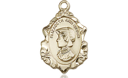 14kt Gold Saint Elizabeth Ann Seton Medal