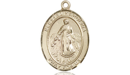 14kt Gold Blessed Karolina Kozkowna Medal