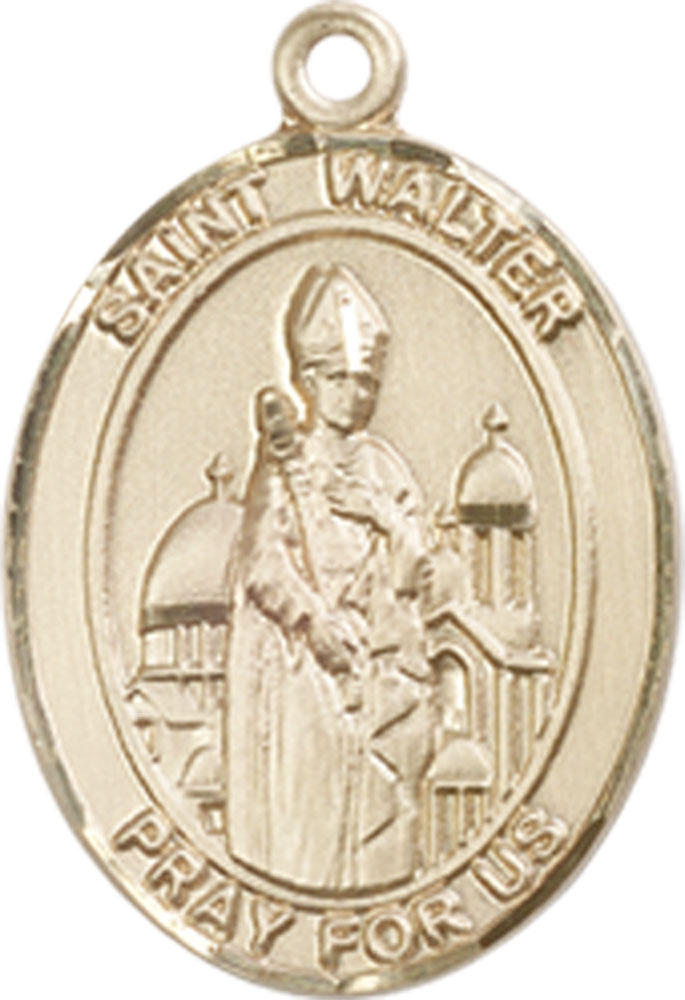 14kt Gold Saint Walter of Pontnoise Medal