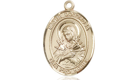 14kt Gold Mater Dolorosa Medal