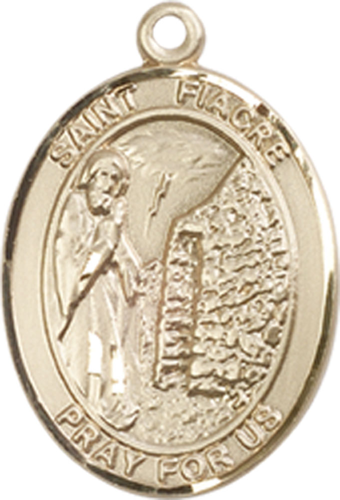 14kt Gold Saint Fiacre Medal