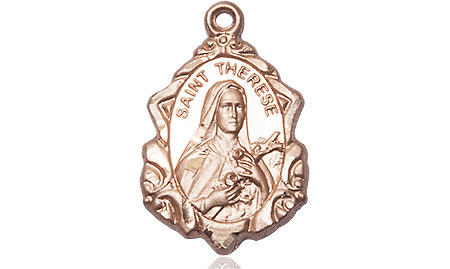 14kt Gold Saint Therese of Lisieux Medal