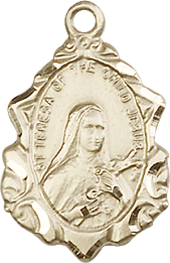 14kt Gold Saint Theresa Medal