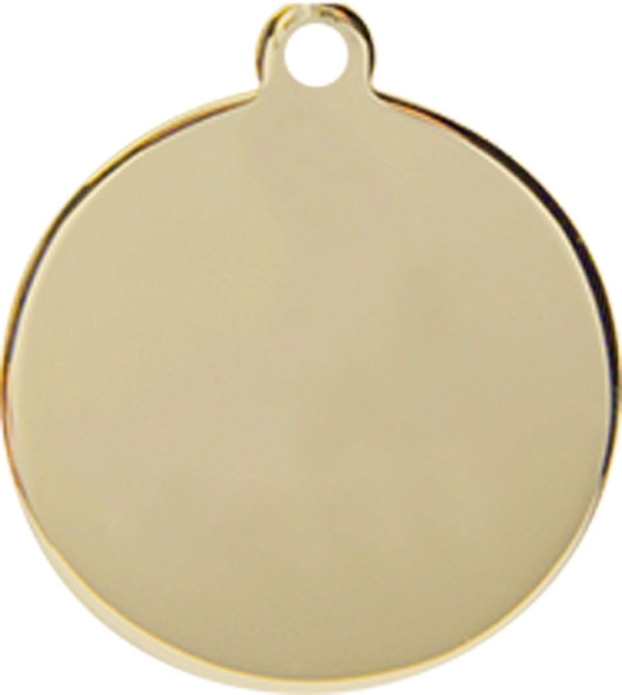 14kt Gold Plain Disc Medal