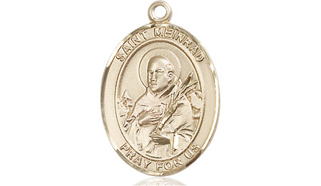 14kt Gold Saint Meinrad of Einsideln Medal