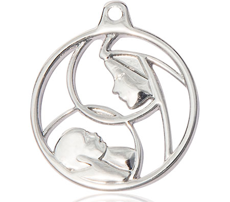 Sterling Silver Madonna &amp; Child Medal