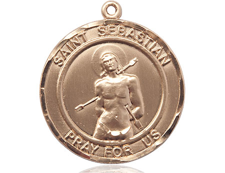 14kt Gold Saint Sebastian Medal