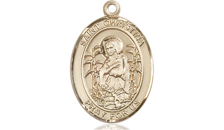 14kt Gold Saint Christina the Astonishing Medal