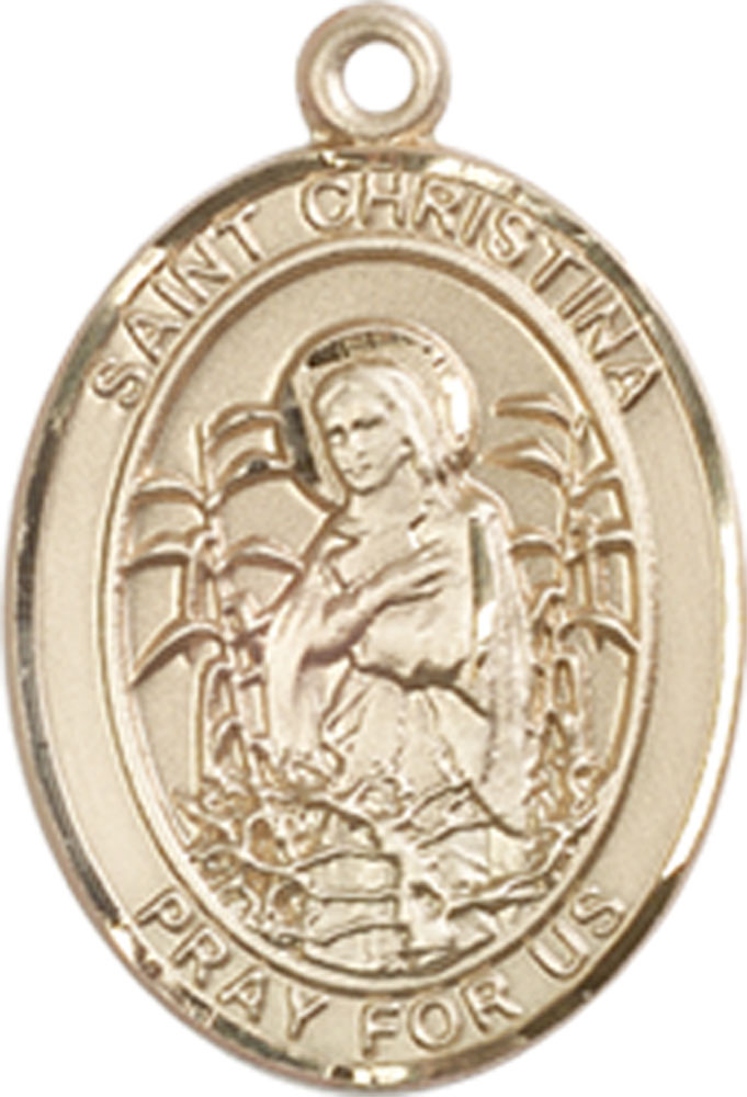 14kt Gold Saint Christina the Astonishing Medal