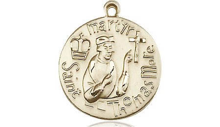 14kt Gold Saint Thomas More Medal