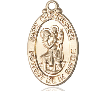 14kt Gold Saint Christopher Medal