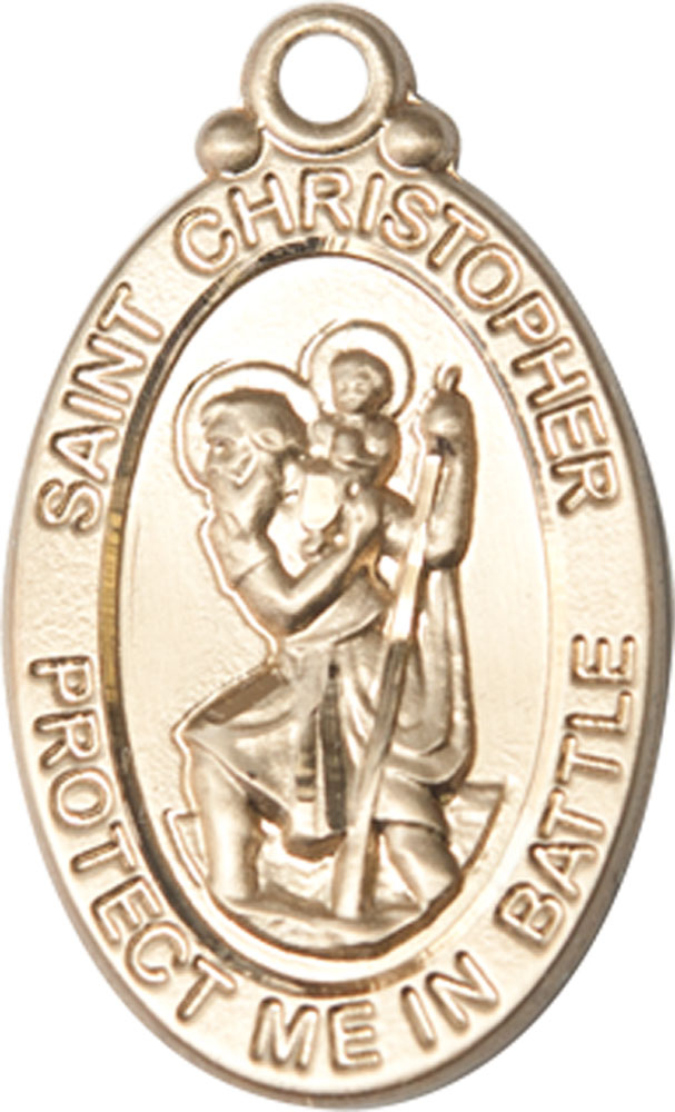14kt Gold Saint Christopher Medal