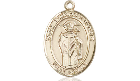 14kt Gold Saint Thomas A Becket Medal