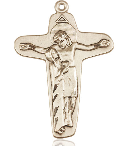 14kt Gold Sorrowful Mother Crucifix Medal
