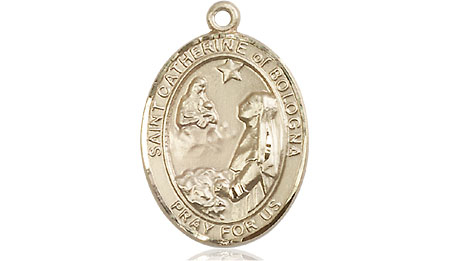 14kt Gold Saint Catherine of Bologna Medal