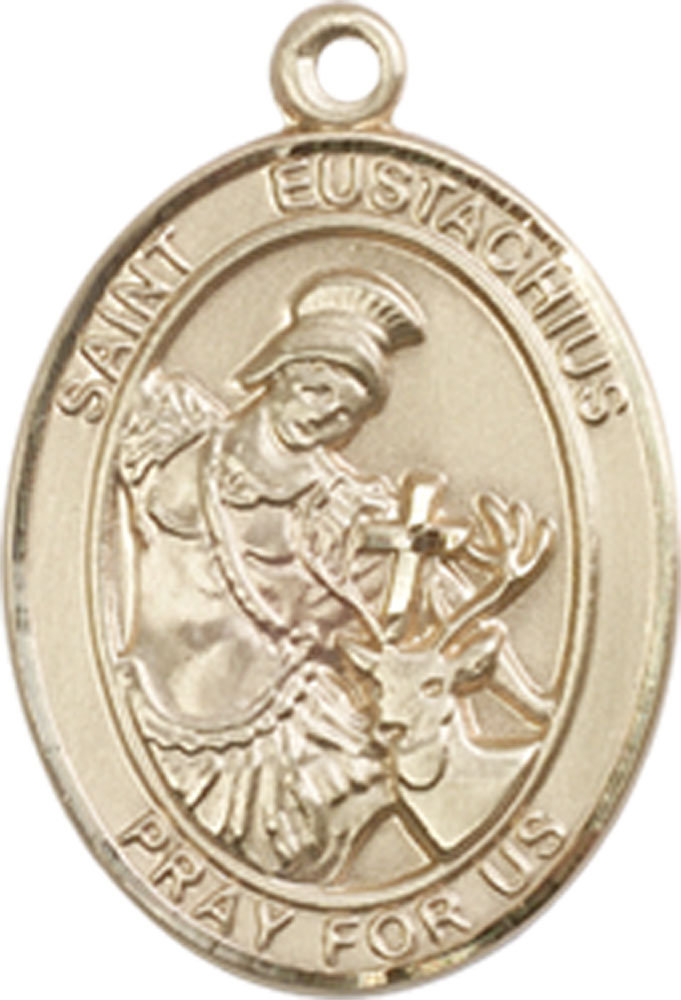 14kt Gold Saint Eustachius Medal