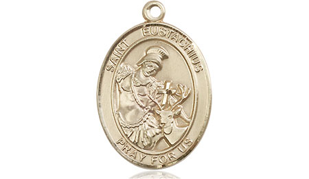 14kt Gold Saint Eustachius Medal