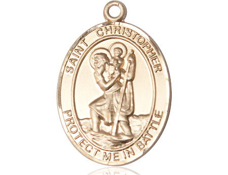 14kt Gold Saint Christopher Medal