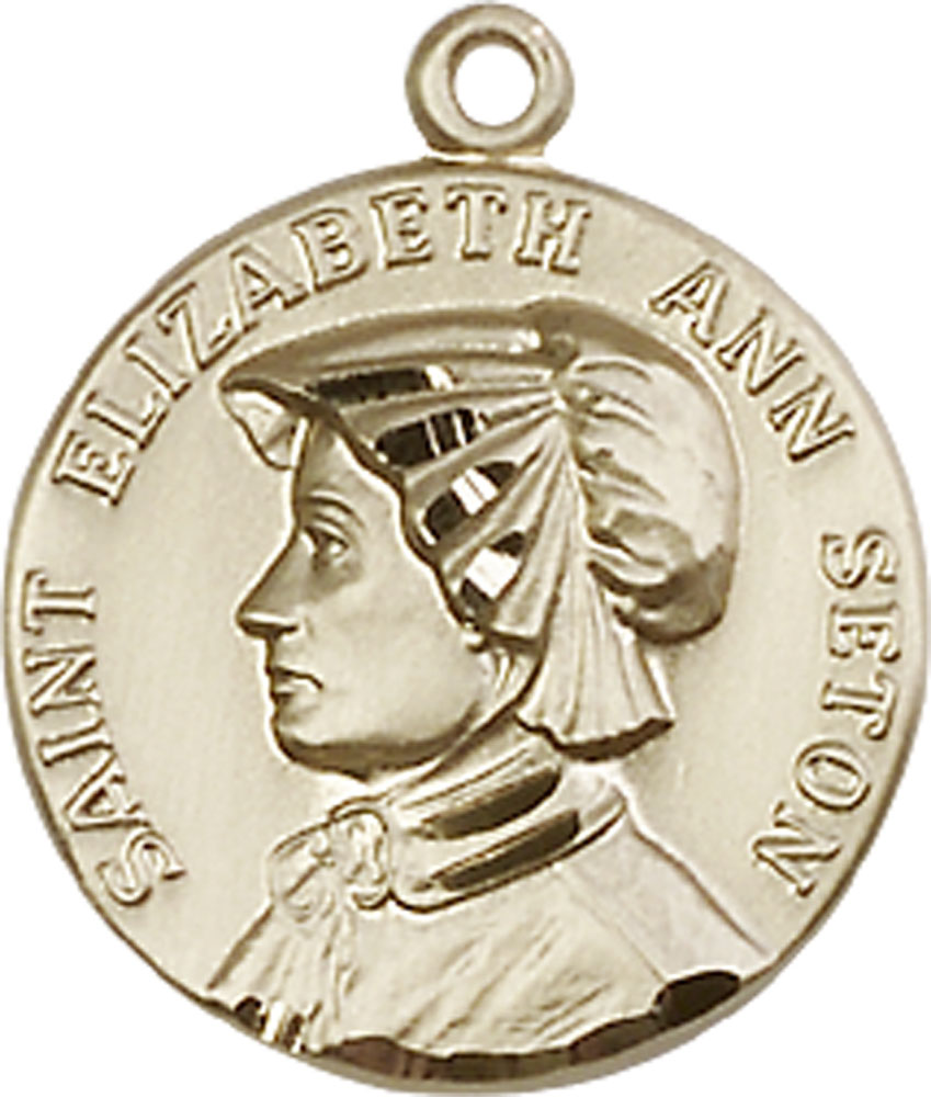 14kt Gold Saint Elizabeth Ann Seton Medal