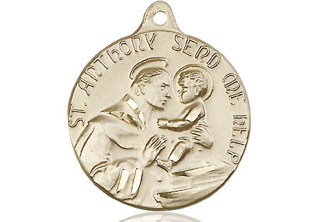 14kt Gold Saint Anthony Medal