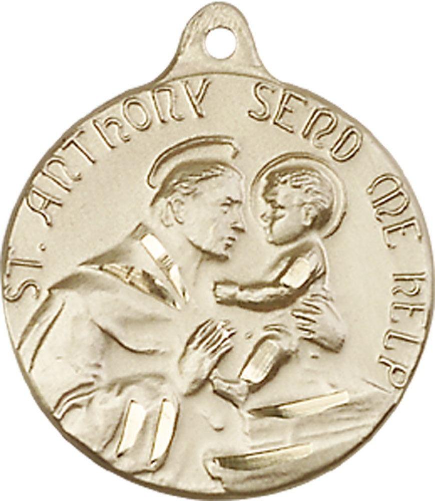 14kt Gold Saint Anthony Medal