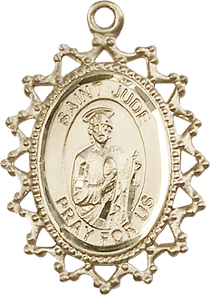 14kt Gold Saint Jude Medal